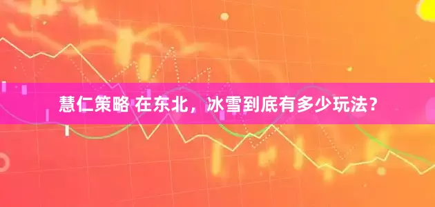 慧仁策略 在东北，冰雪到底有多少玩法？