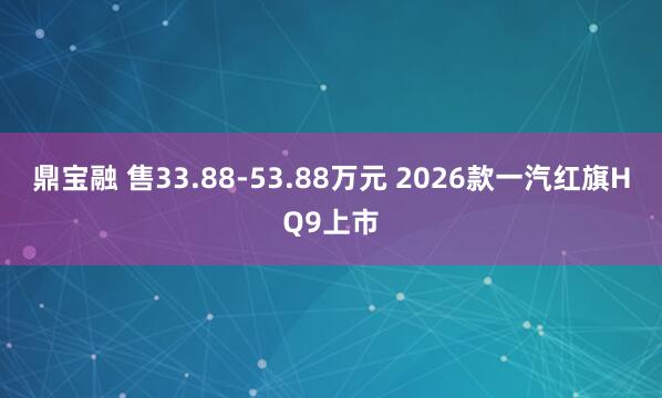 鼎宝融 售33.88-53.88万元 2026款一汽红旗HQ9上市